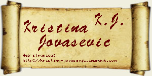 Kristina Jovašević vizit kartica